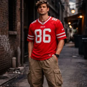 Buffalo Bills Dalton Kincaid Red Jersey – High Energy Color Rush Apparel for Fans