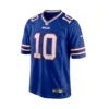Front view Buffalo Bills #10 royal blue jersey Nike game jersey clean product image