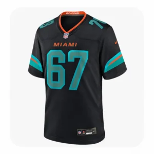 Charlie Heck Miami Dolphins Game Black Jersey #67