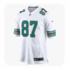 Cole Turner White Game Dolphins Jersey. Front View