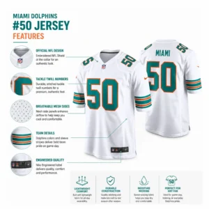 David Ojabo White Dolphins Jersey