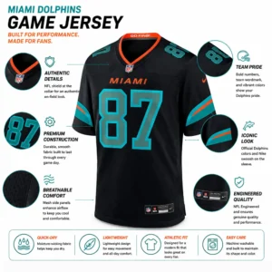 Details for Cole Turner Black Dolphins Jersey