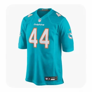 Front view of Chop Robinson jersey featuring white and orange number 44.