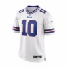 Khalil Shakir Buffalo Bills #10 white away Nike Game jersey front view breathable fabric official NFL jersey