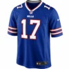 Front view of Josh Allen #17 Buffalo Bills Nike Royal Blue Game Jersey