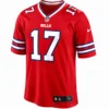 Front view of Josh Allen #17 Buffalo Bills Nike Red Alternate Game Jersey