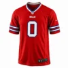 Keon Coleman Buffalo Bills official Nike red game jersey, alternate colorway featuring number 0 on the front.