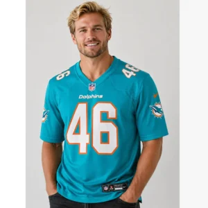 tucker addington dolphins aqua jersey lifestyle