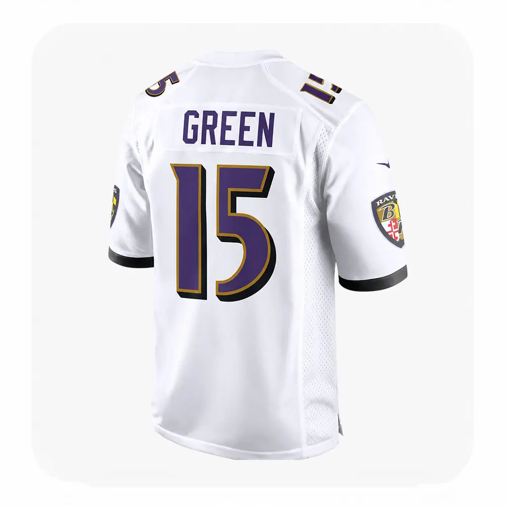 Back View For Baltimore Ravens Mike Green White Game Jersey Back View For Baltimore Ravens Mike Green White Game Jersey