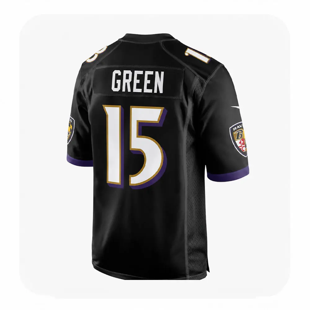 Back View For Mike Green Black Baltimore Ravens Game Jersey Back View For Mike Green Black Baltimore Ravens Game Jersey
