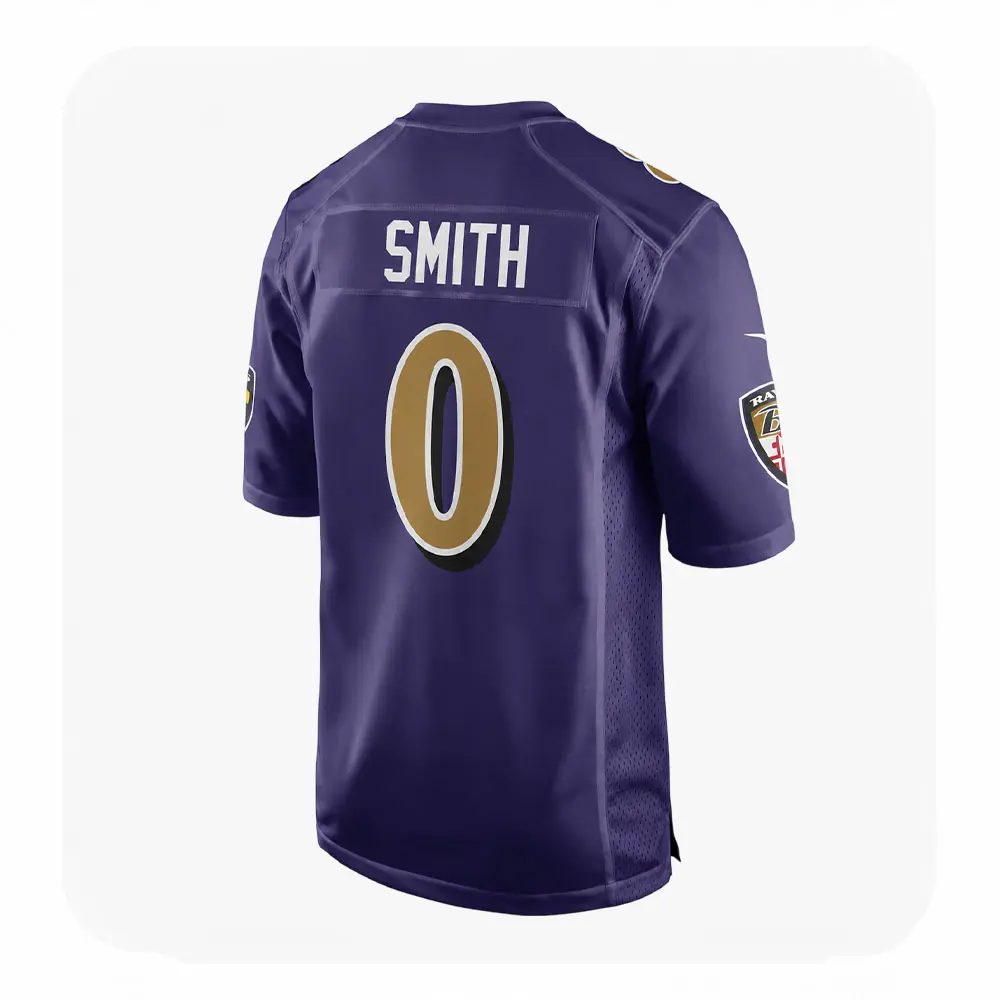 Back View For Roquan Smith Baltimore Ravens Purple Game Jersey Back View For Roquan Smith Baltimore Ravens Purple Game Jersey