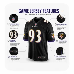 Details For Calais Campbell Black Ravens Game Jersey