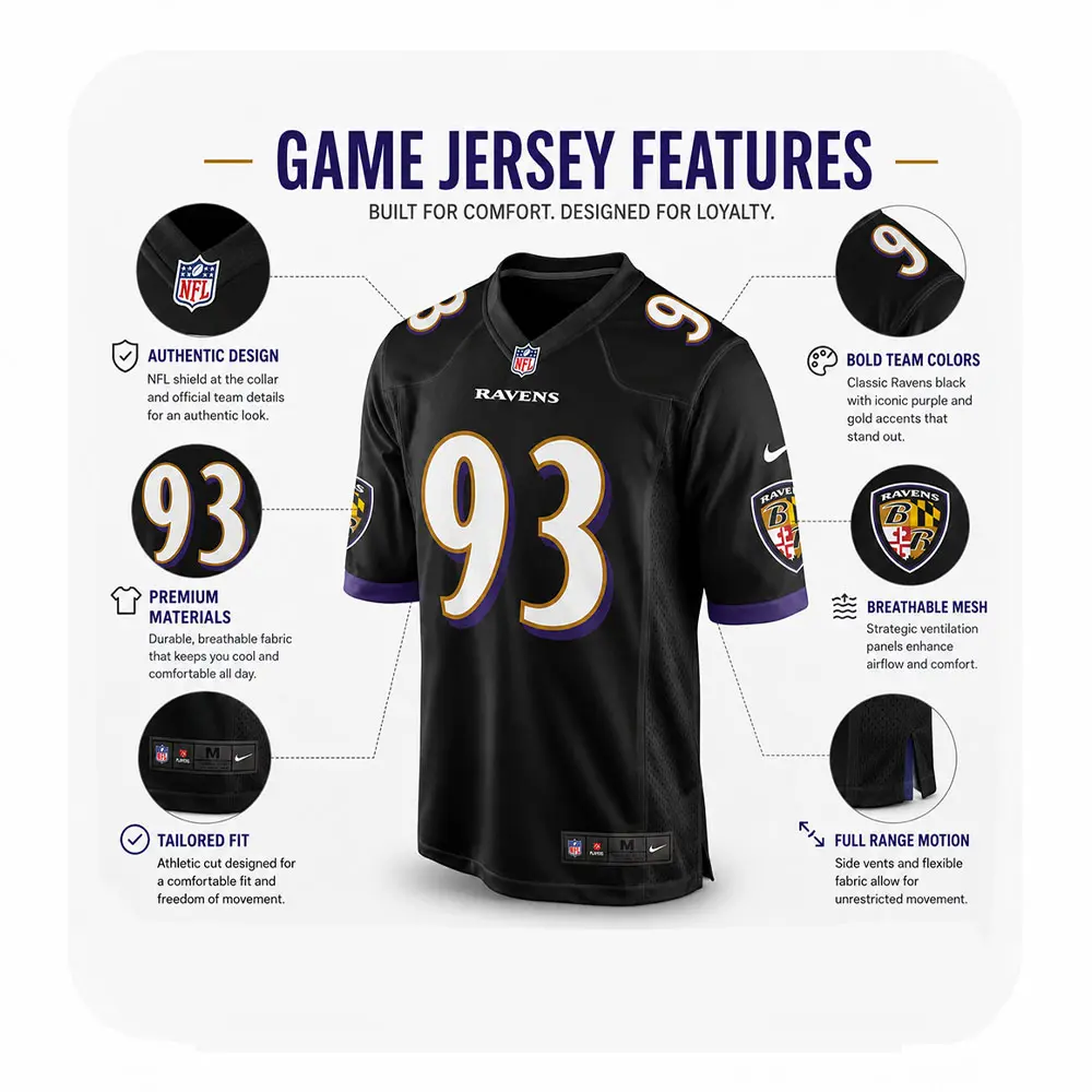 Details For Calais Campbell Black Ravens Game Jersey Details For Calais Campbell Black Ravens Game Jersey