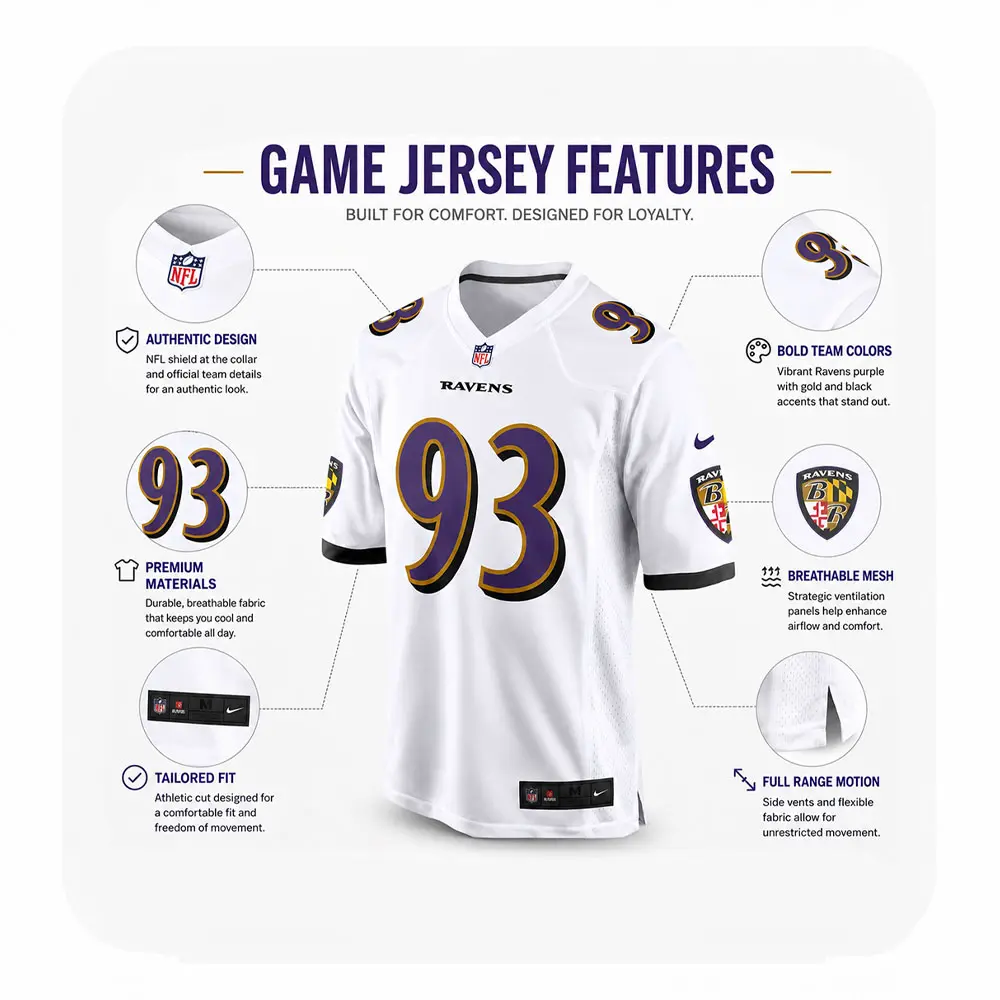 Details For Calais Campbell White Game Ravens Jersey Details For Calais Campbell White Game Ravens Jersey