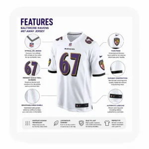 Details For Corey Bullock White Ravens Team Game Jersey