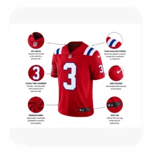 Details For Demario Douglas Red England Patriots Game Jersey