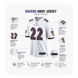 Details For Derrick Henry White Game Ravens Team Jersey