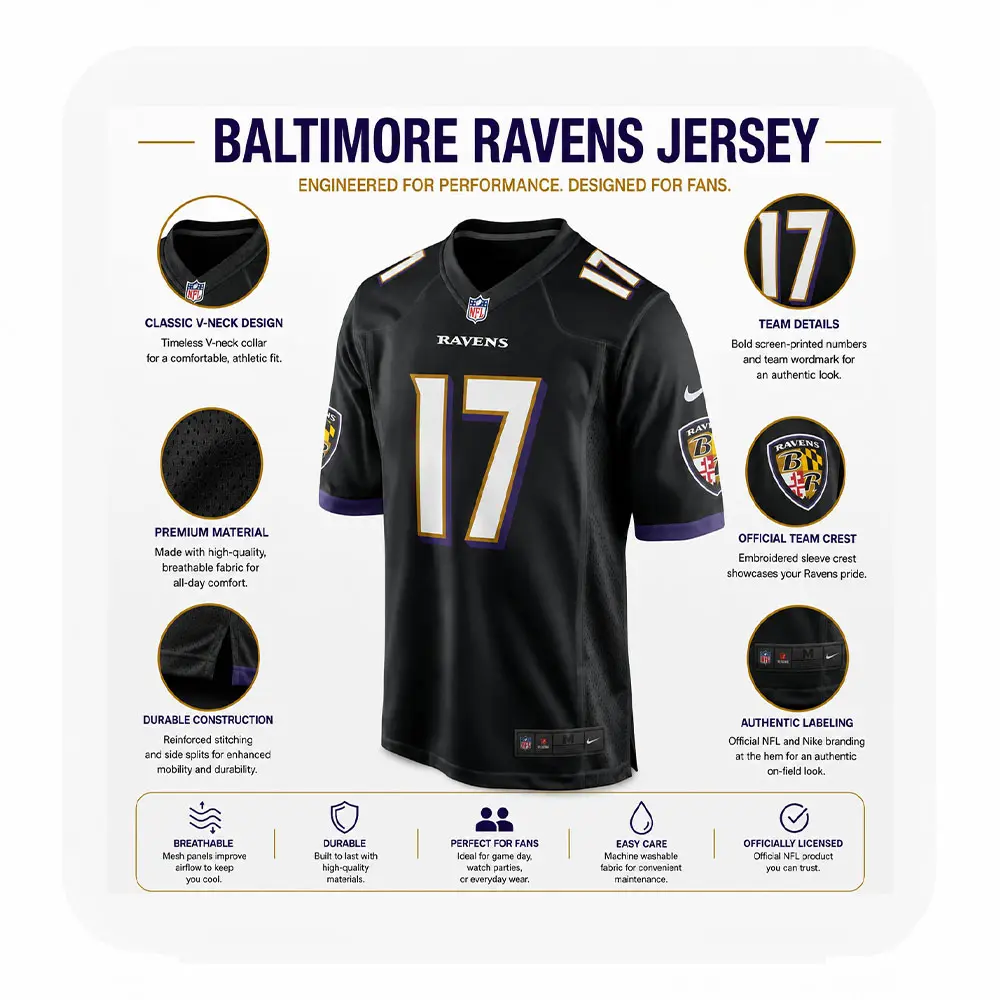 Details For Diego Pavia Black Ravens Team Game Jersey Details For Diego Pavia Black Ravens Team Game Jersey