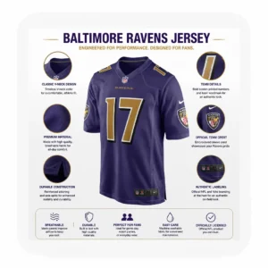 Details For Diego Pavia Purple Ravens Game Jersey