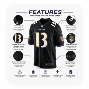 Details For Elijah Sarratt Ravens Black Jersey