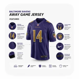 Details For Kyle Hamilton Purple Baltimore Ravens Game Jersey