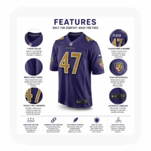 Details For Lucas Scott Purple Ravens Team Game Jersey