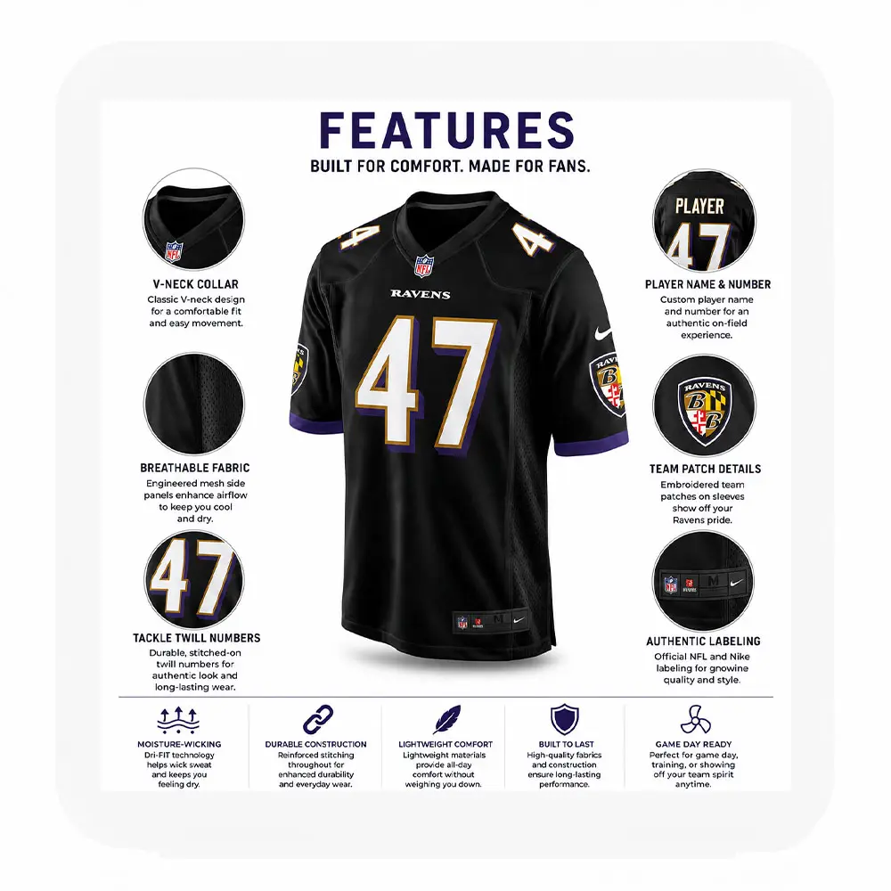 Details For Lucas Scott Ravens Black Team Game Jersey Details For Lucas Scott Ravens Black Team Game Jersey