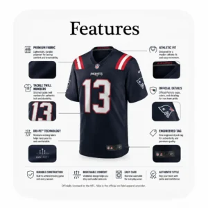 Details For Mack Hollins 13 Navy Patriots Team Jersey