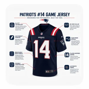 Details For Mens Robert Spillane Navy Patriots Game Jersey
