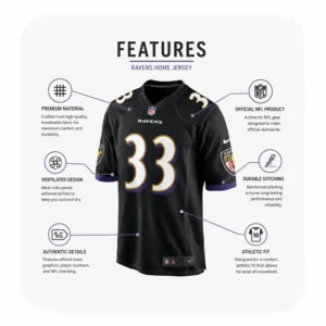 Details For Tyler Loop Ravens Team Black Game Jersey