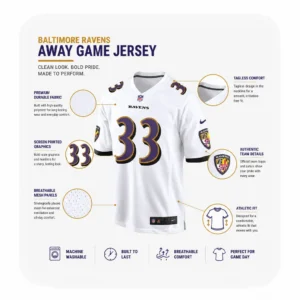 Details For Tyler Loop Ravens Team Game White Jersey
