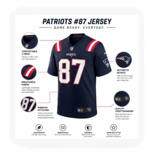 Details Mens Romeo Doubs Navy New England Patriots Team Jersey