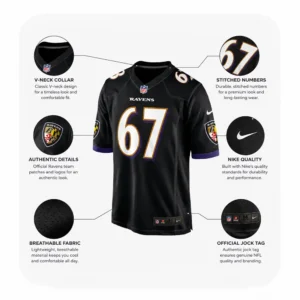 Details View For Corey Bullock Black Ravens Game Jersey