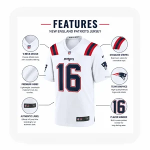 Details. Mens Tommy DeVito White Patriots Team Game Jersey