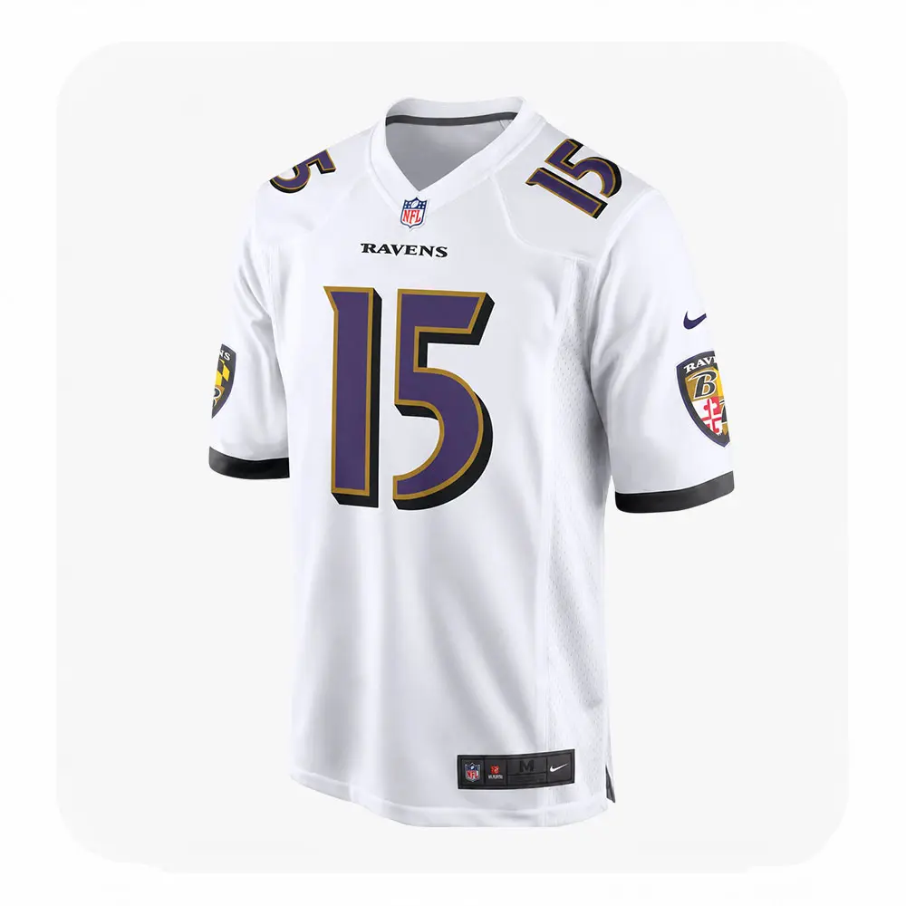 Front View For Baltimore Ravens Mike Green White Game Jersey Front View For Baltimore Ravens Mike Green White Game Jersey