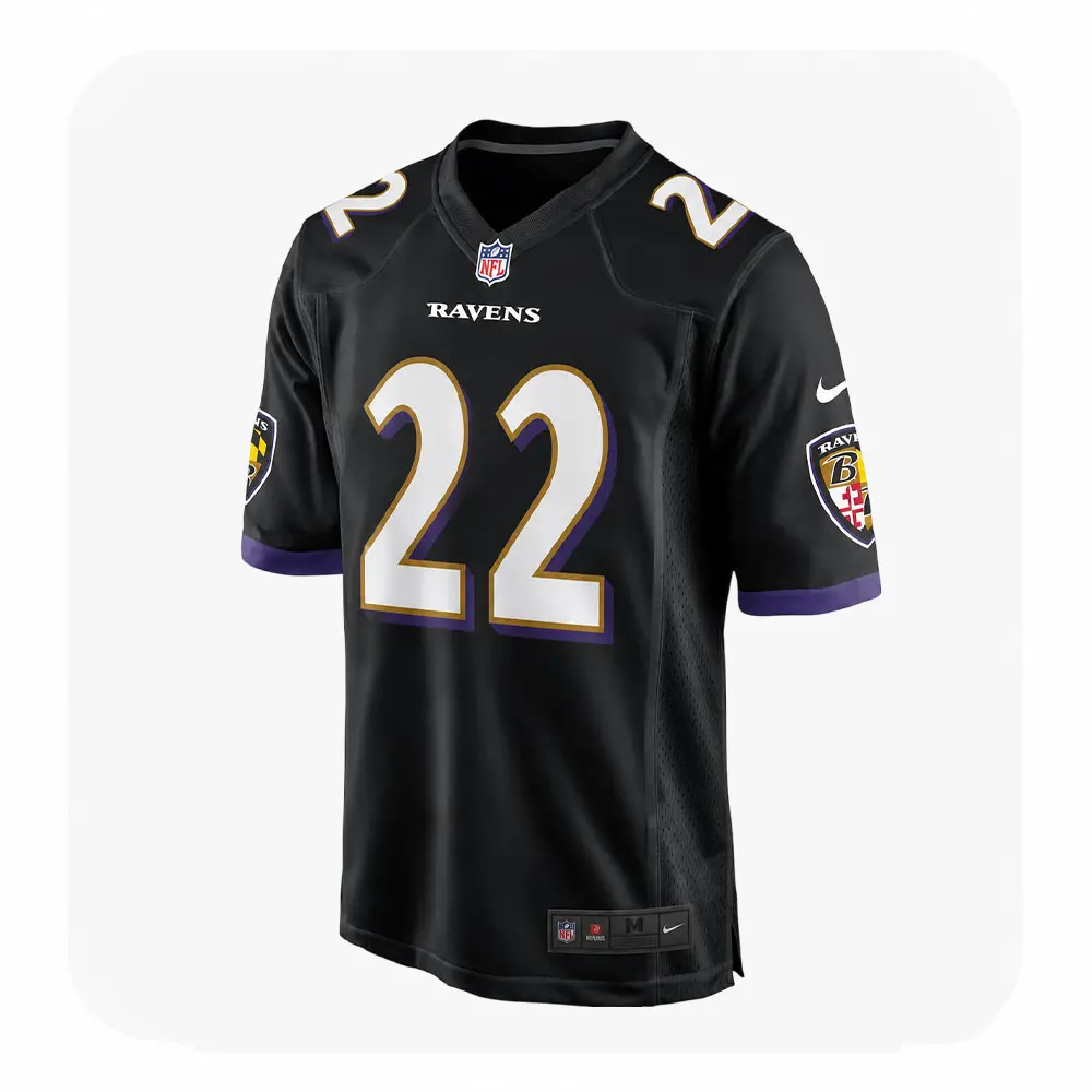 Front View For Derrick Henry Black Ravens Game Jersey Front View For Derrick Henry Black Ravens Game Jersey