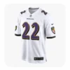 Front View For Derrick Henry White Game Ravens Team Jersey