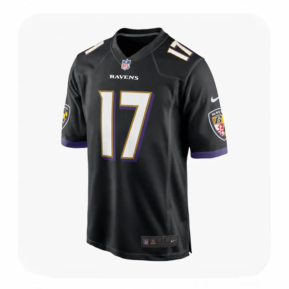 Front View For Diego Pavia Black Ravens Team Game Jersey Front View For Diego Pavia Black Ravens Team Game Jersey
