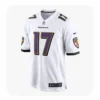 Front View For Diego Pavia White Baltimore Ravens Game Jersey