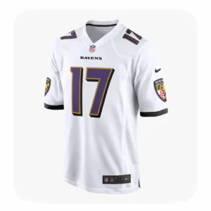 Diego Pavia White Baltimore Ravens Game Jersey