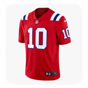 Drake Maye Patriots Team Game Red Jersey