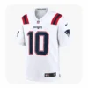 Front View For Drake Maye Patriots Team White Game Jersey