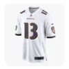 Front View For Elijah Sarratt White Ravens Team Jersey
