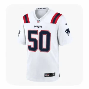 Gabe Jacas #50 Patriots White Jersey