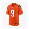 Front View For Joe Burrow Cincinnati Bengals Orange Game Jersey