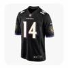 Front View For Kyle Hamilton Black Ravens Game Jersey