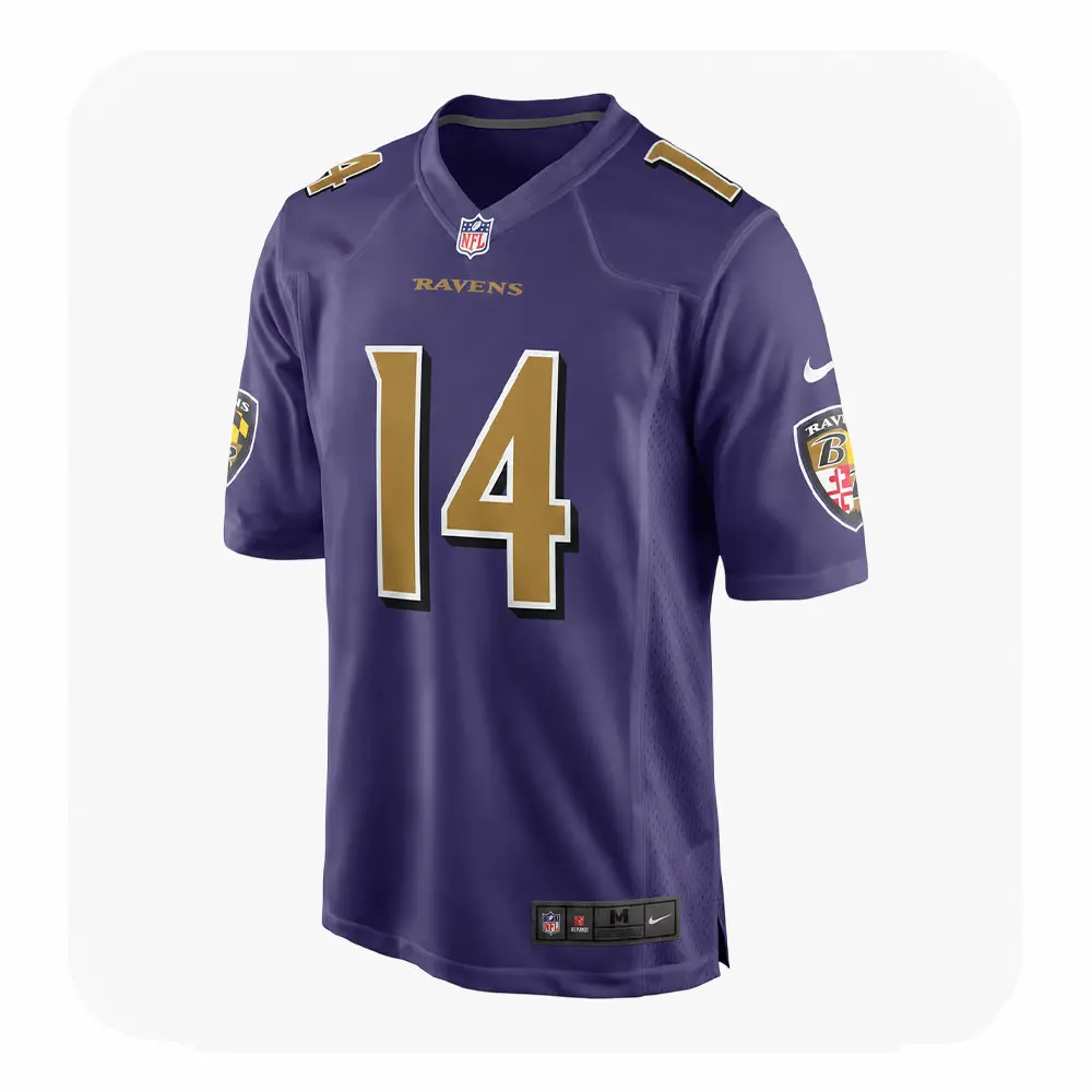 Front View For Kyle Hamilton Purple Baltimore Ravens Game Jersey Front View For Kyle Hamilton Purple Baltimore Ravens Game Jersey