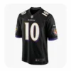 Front View For Lajohntay Wester Black Game Day Ravens Jersey