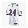 Front View For Malaki Starks Ravens White Game Jersey