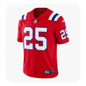 Marcus Jones New England Patriots Game Red Jersey